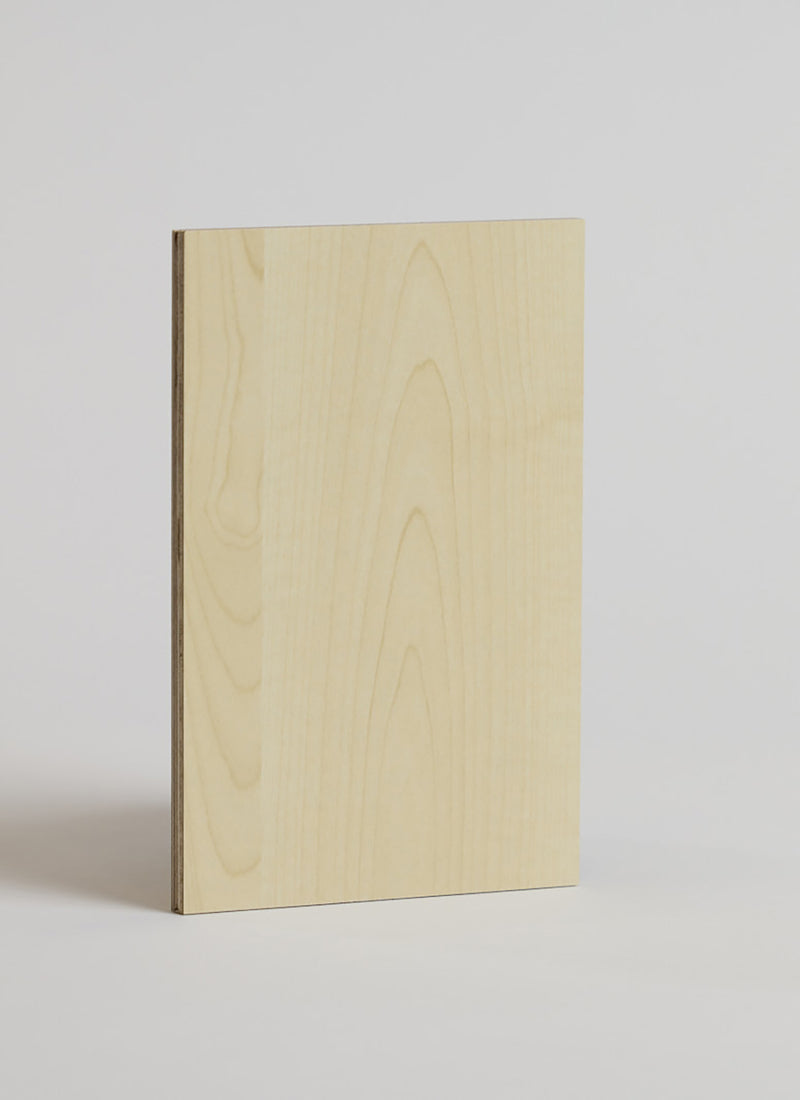 Plyco's 0.6mm Natural Maple Retro Laminate on a white background