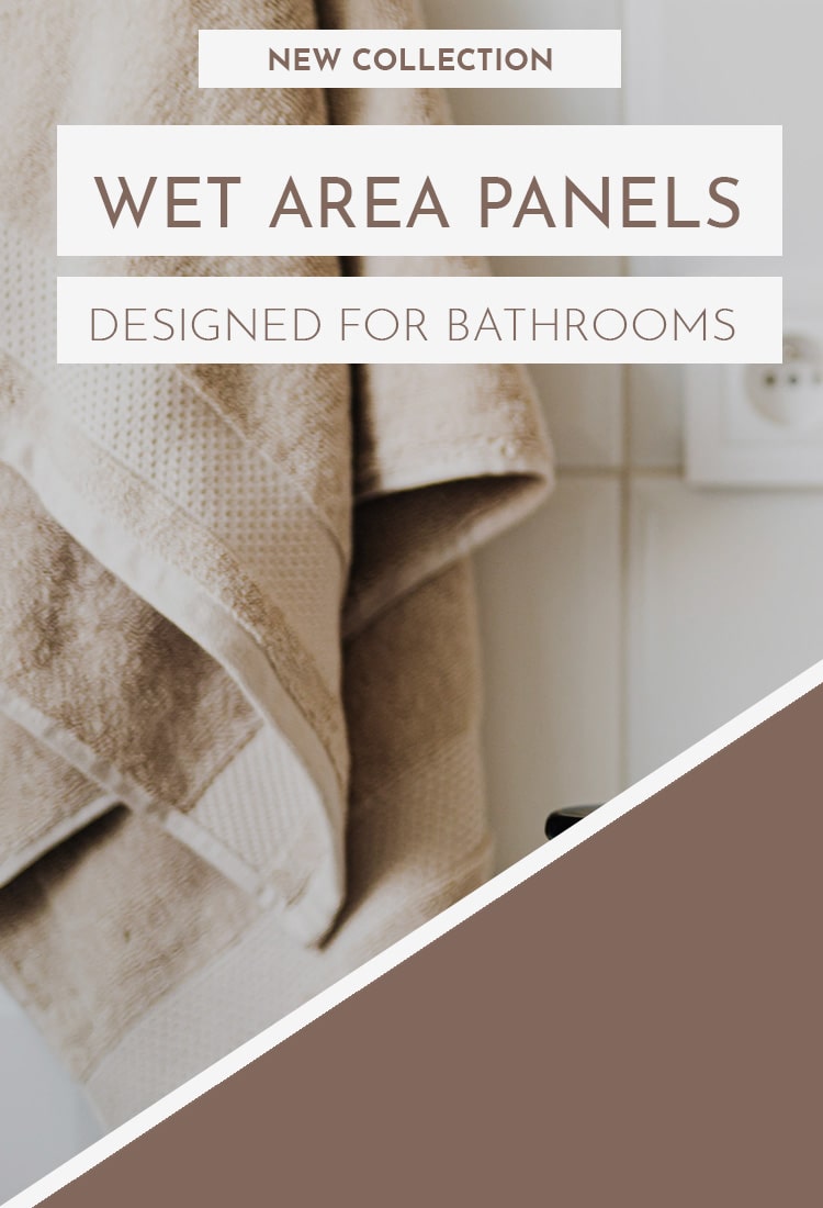 Plyco's new range of wet area panels for bathrooms, kitchens and areas exposed to moisture