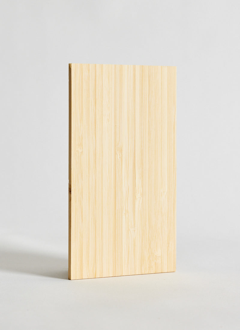 Plyco's Narrow Grain Natural Bamboo panel on a white background