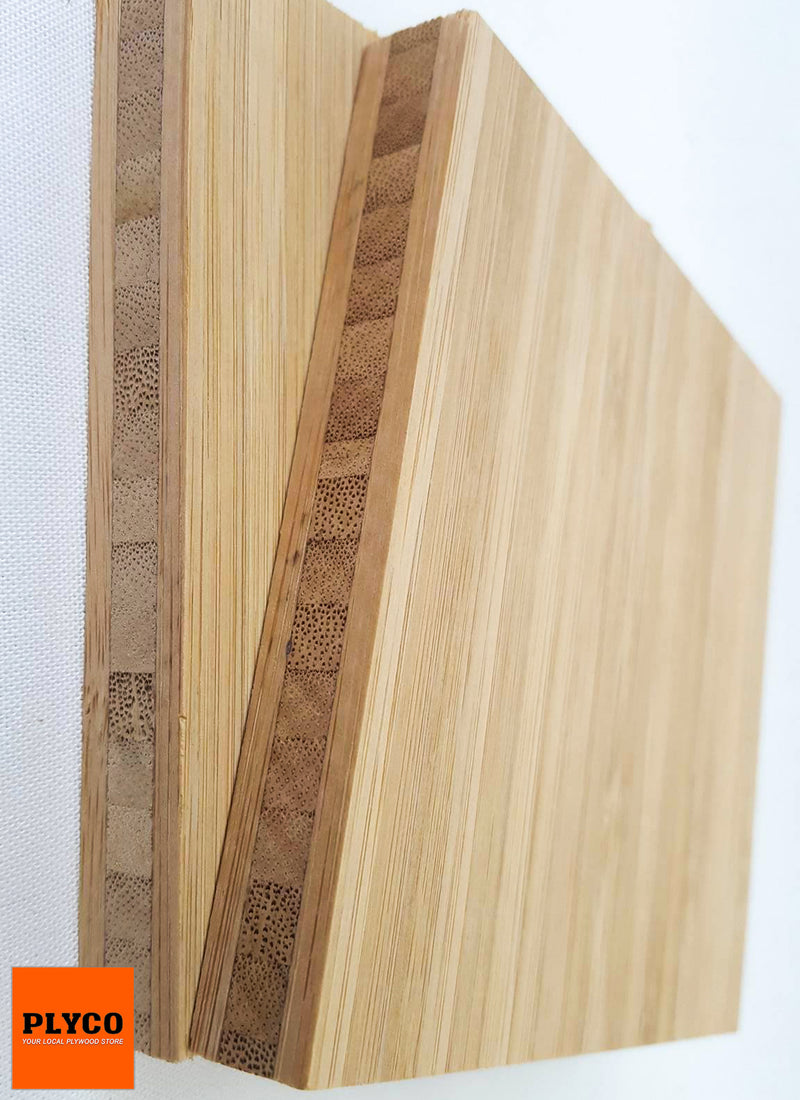 Plyco's Narrow Grain Carbonised Bamboo panel on a white background