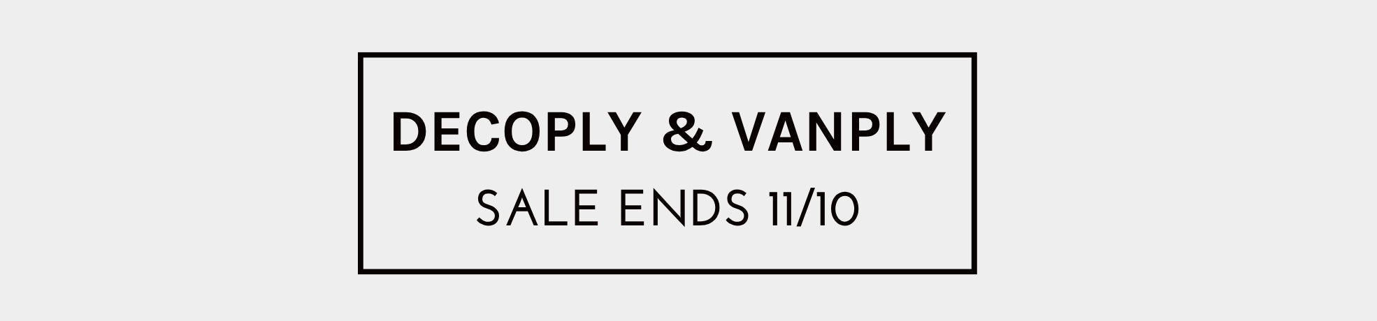 Decoply & Vanply Sale | Plyco