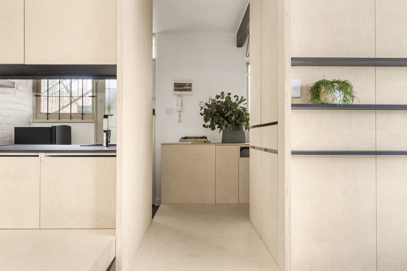 Melbourne Plyco customer Caple Builders uses the local plywood supplier's Premium European Birch Plywood for interior wall lining, shelving and ceiling lining