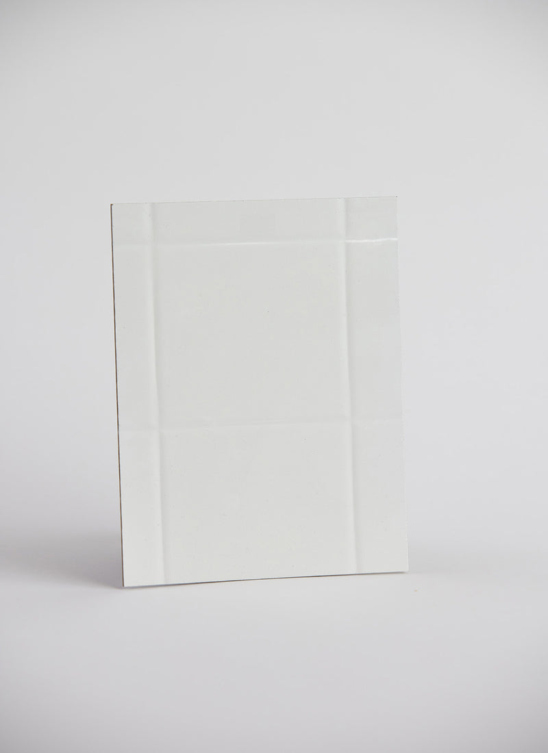 2400 x 1200 x 3mm Polar White Tile Laminex Aquapanel on a white background