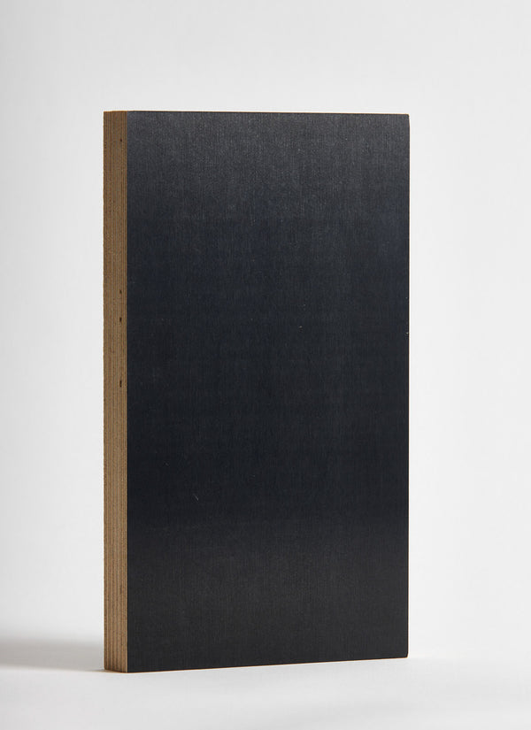 Plyco's 30mm Black Melamine on Birch Plywood on a white background