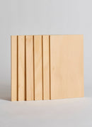 Plyco's 3mm Hoop Pine Laserply Craft Pack, containing six sheets, on a white background