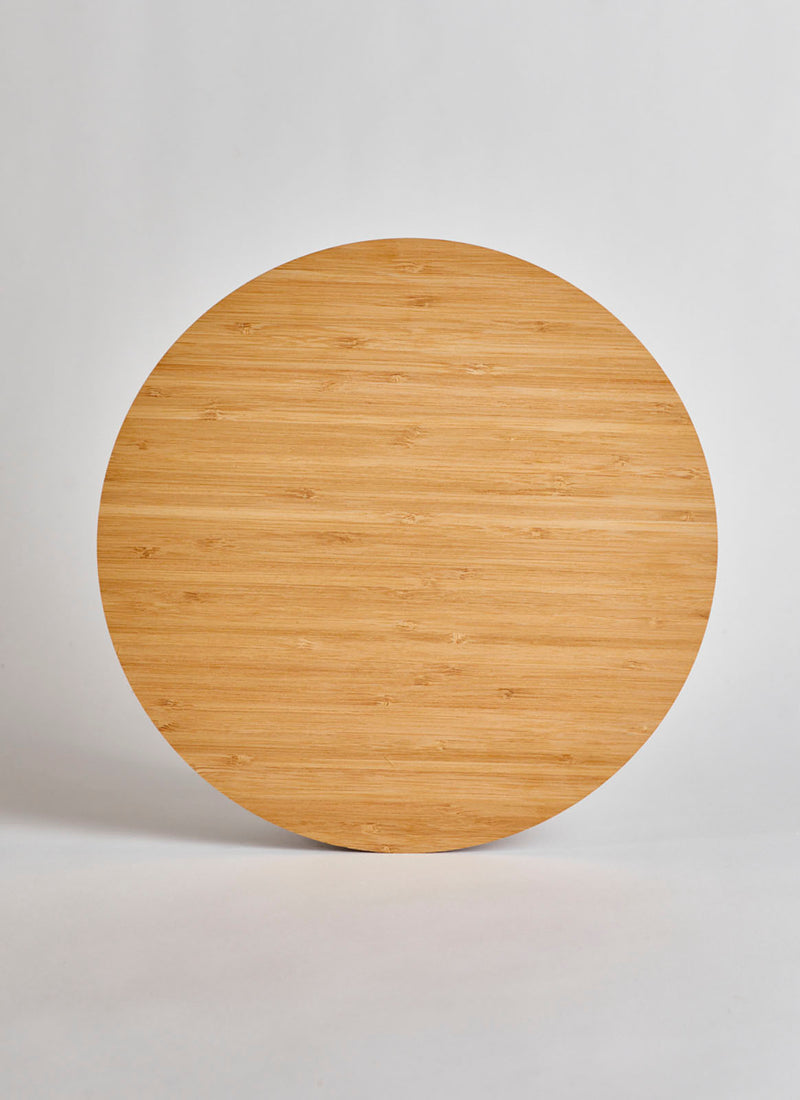A single 3mm Bamboo Micropanel Circle on a white background