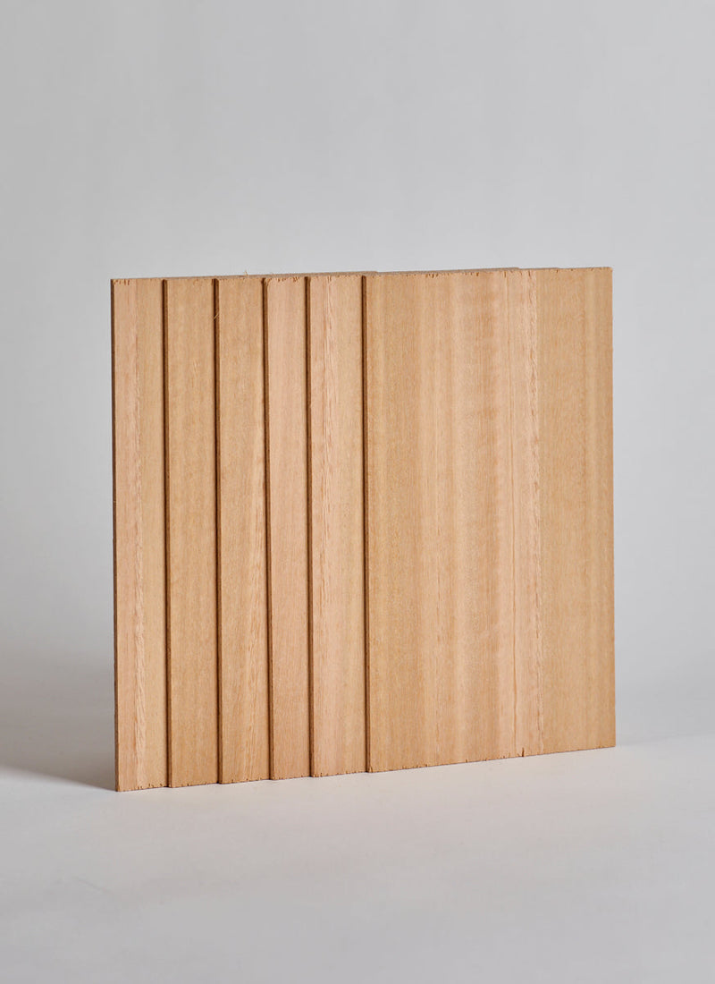 Plyco's 3mm Tasmanian Oak / Eucalypt MicroPanel 6 Pack on a white background