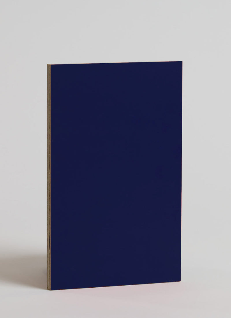 Plyco's 0.6mm Dark Blue Laminate on a white background