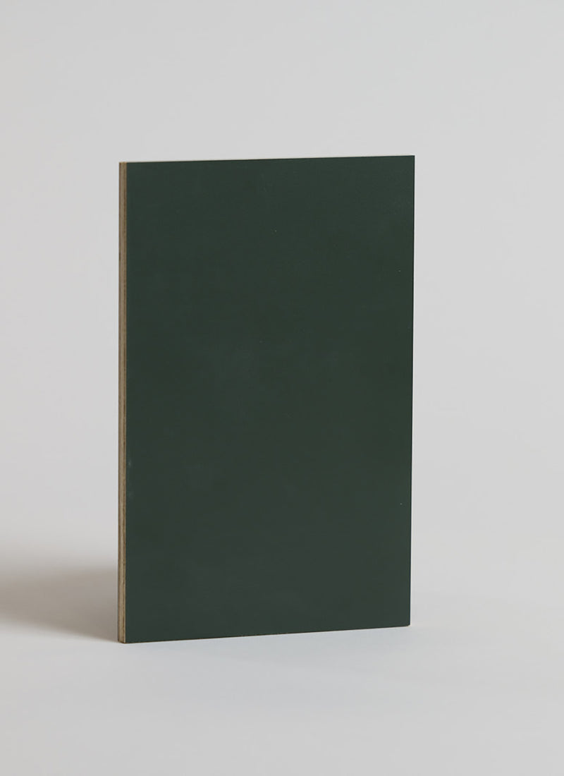 Plyco's 0.6mm Dark Green Laminate on a white background