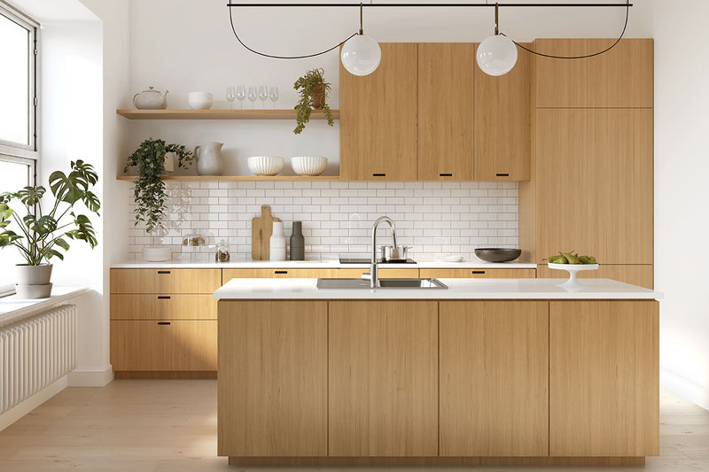 Plyco's Eucalypt Veneered Plywood Strataply Panels featured in a Melbourne kitchen renovation project