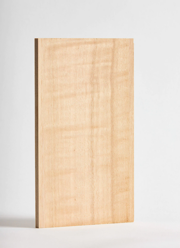 Plyco's Figured Eucalypt Veneer pressed onto an 18mm Birch Plywood core available to buy online