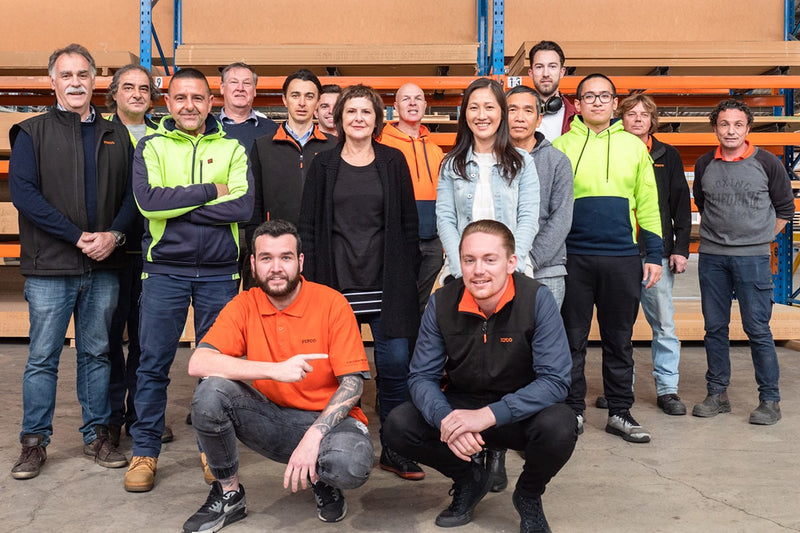 Team photo of Melbourne Plywood Supplier Plyco's incredibly talented employees!