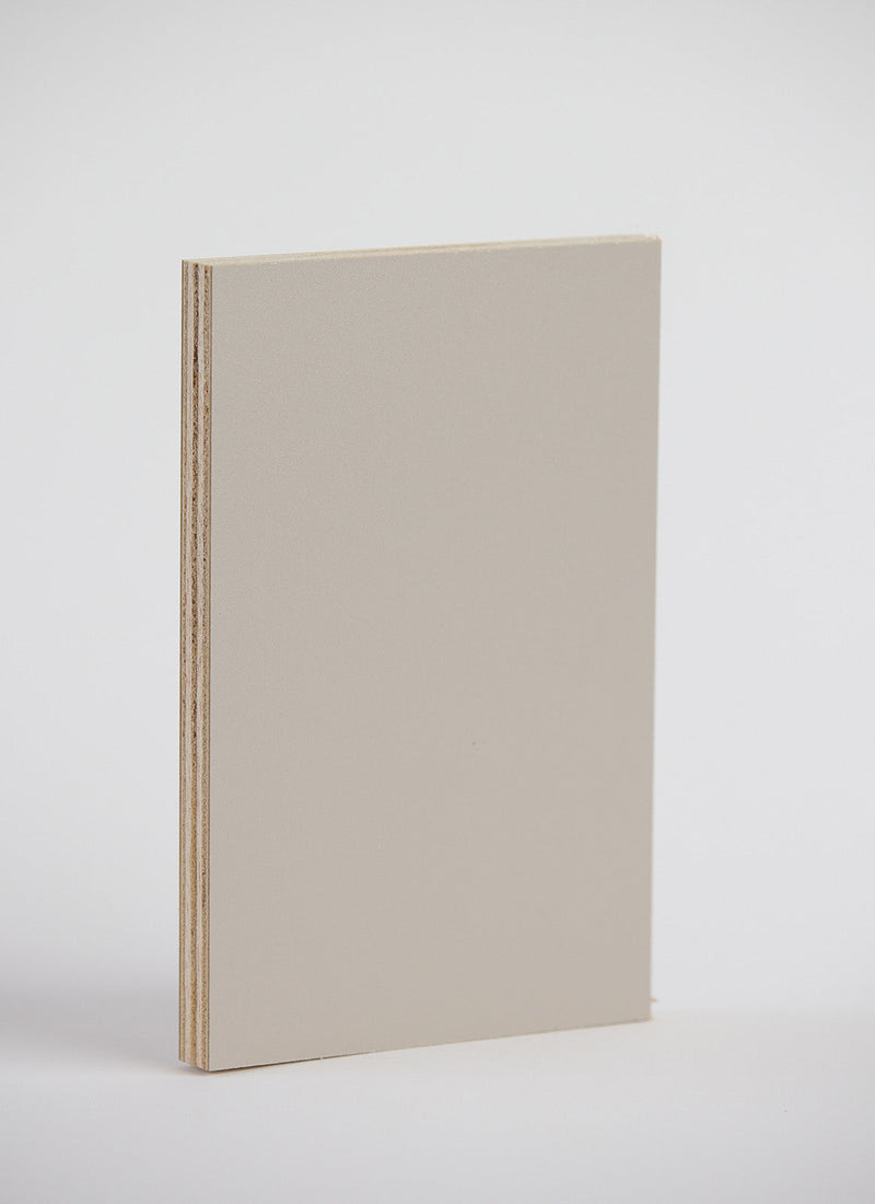 3mm Buckskin Vanply caravan wall panels from plywood supplier Plyco on a white background