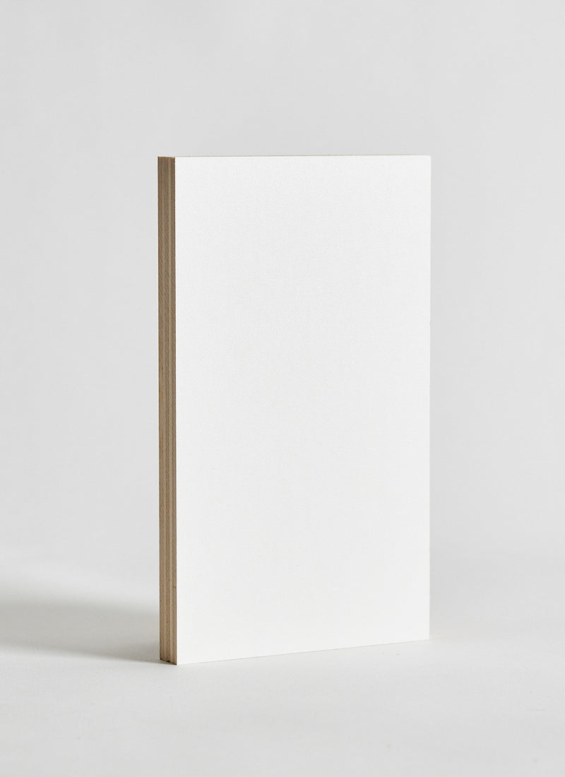 Plyco's White 15mm Polypropylene Alkorcell wall panel product on a white background