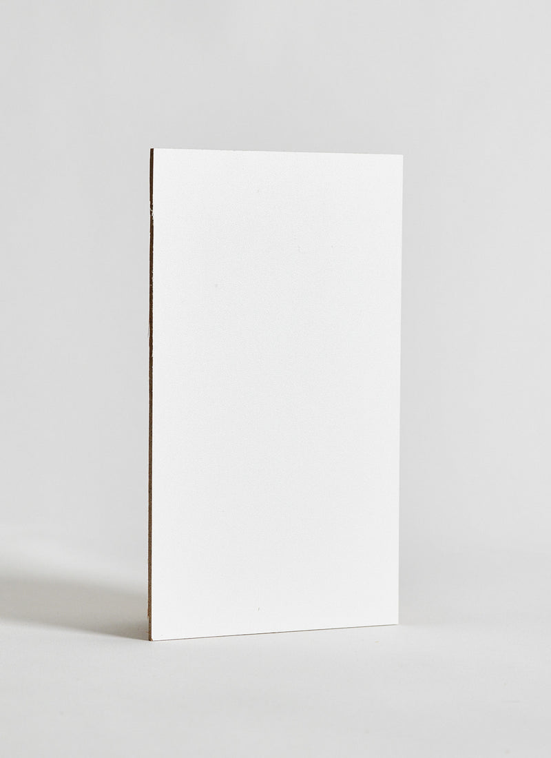 Plyco's White 3mm Polypropylene Alkorcell wall panel product on a white background