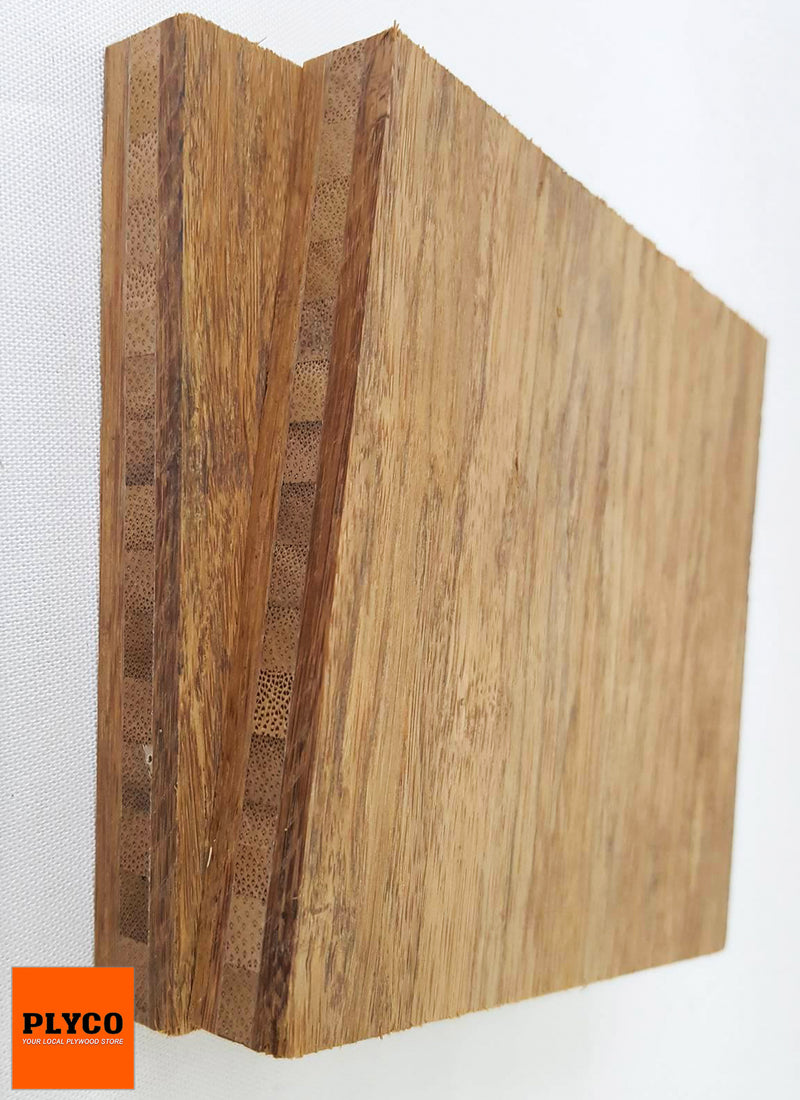 Plyco's Strand Woven Carbonised Bamboo panels on a white background