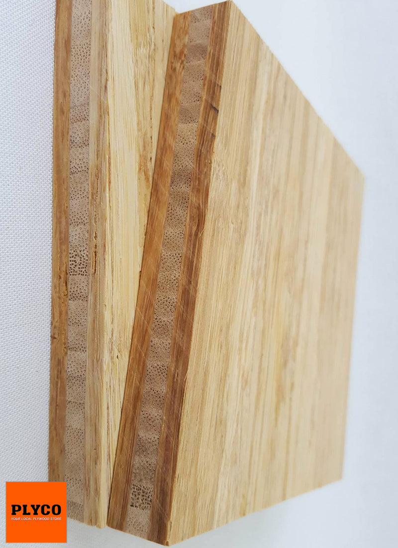 Plyco's Strand Woven Natural Bamboo panels on a white background