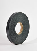 Plyco's black PVC edging in a 50m roll on a white background