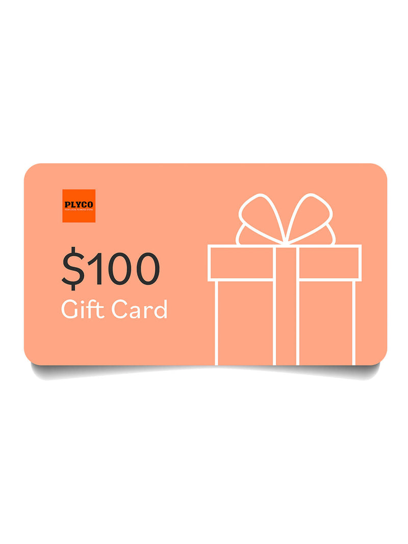 Plyco $100 Gift Card on a white background