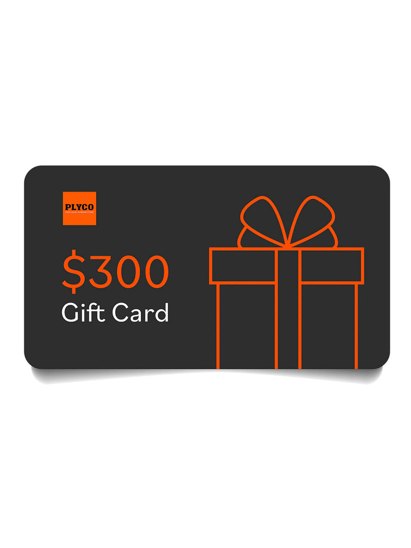 Plyco $300 Gift Card on a white background