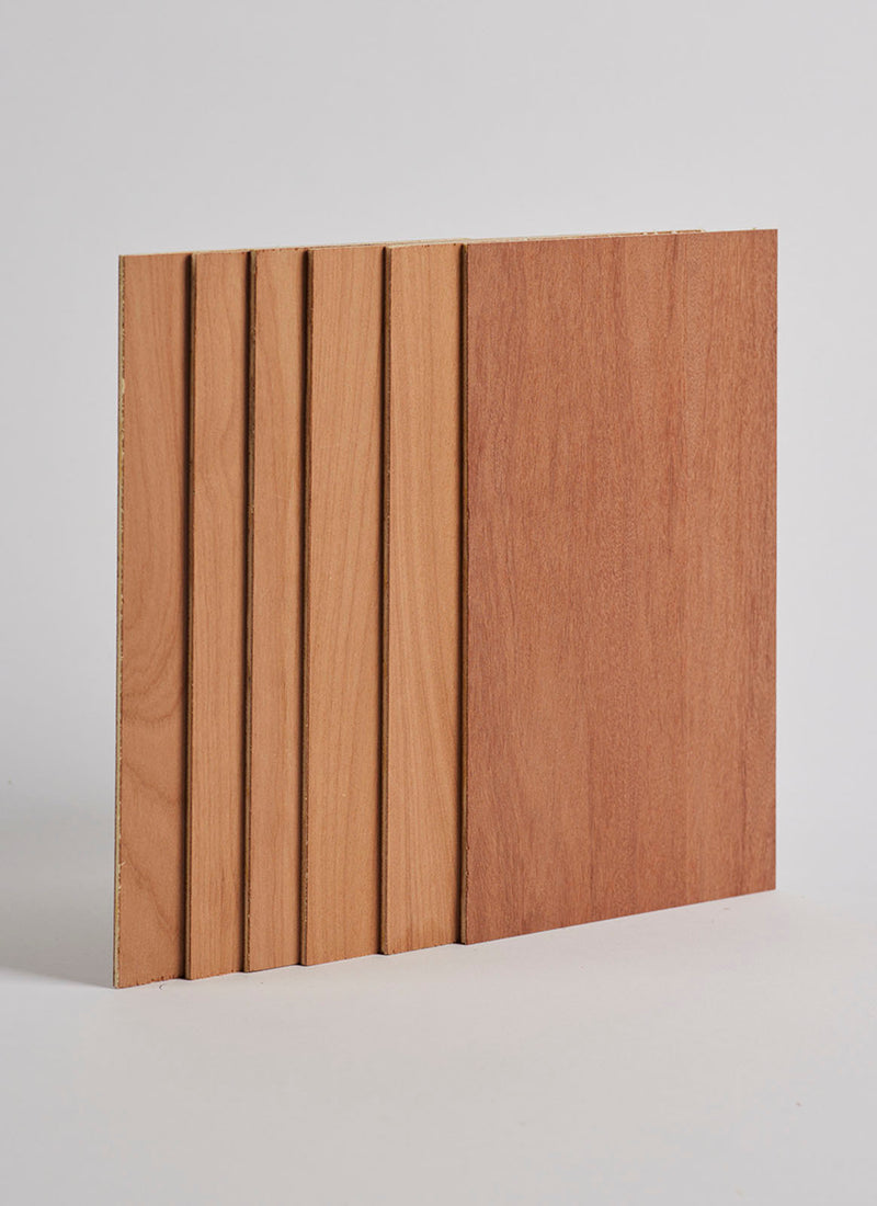 Melbourne plywood supplier Plyco's 3mm Queensland Cherry Legnoply Pack for laser cutting and engraving on a white background
