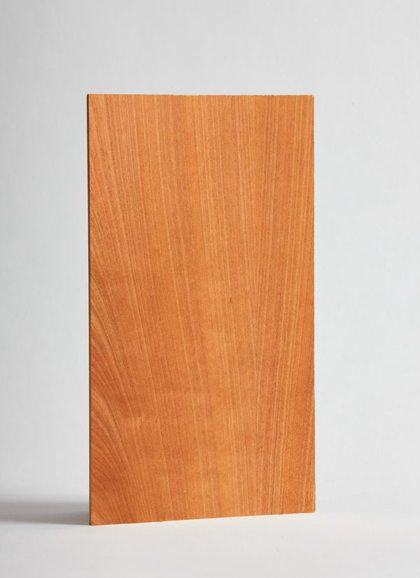 Plyco's 600 x 300 x 3mm Queensland Coachwood Legnoply plywood panel on a white background