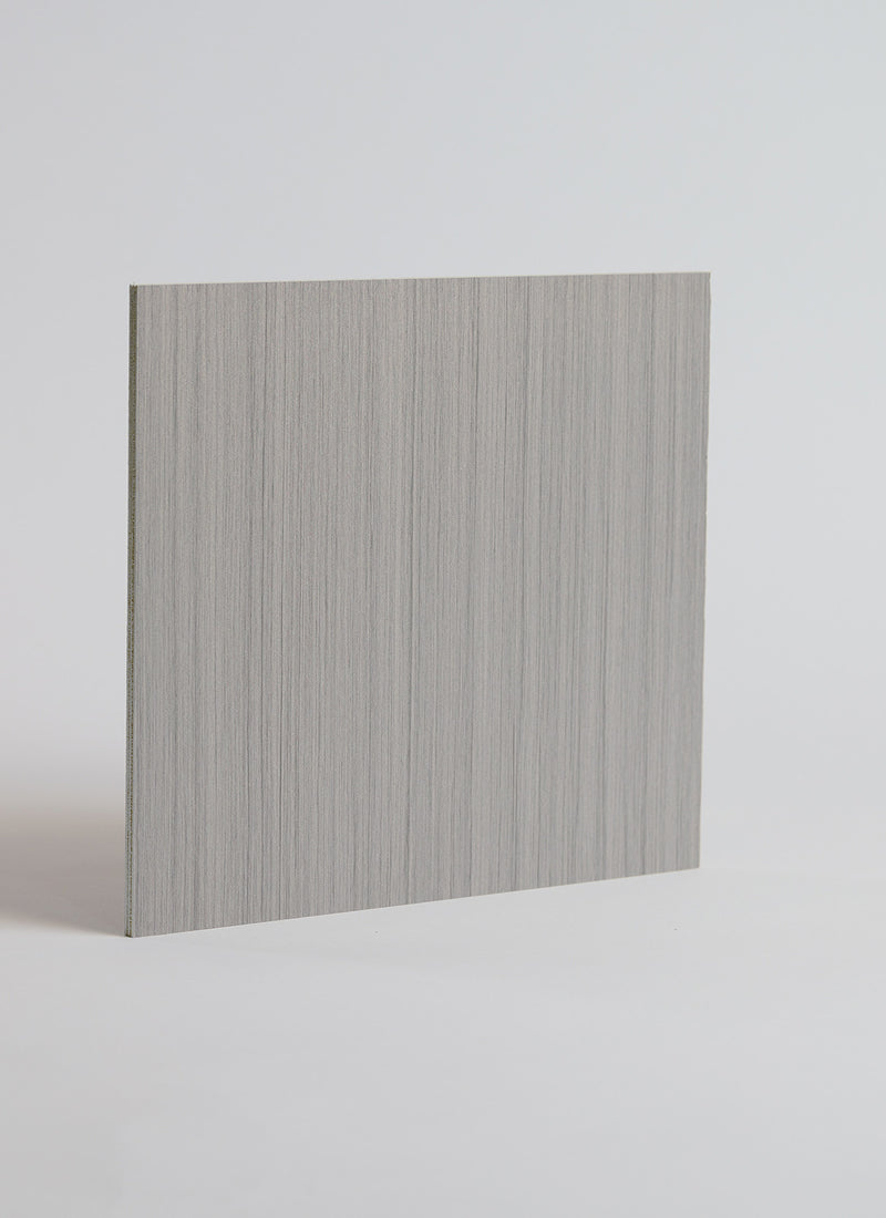 3mm Grey Fineline Vanply caravan wall panels from plywood supplier Plyco on a white background