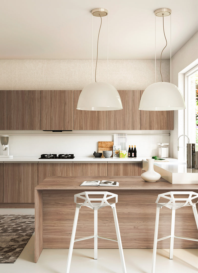 Melbourne plywood supplier Plyco's 3mm American Walnut Veneered MDF in a kitchen renovation without a white background