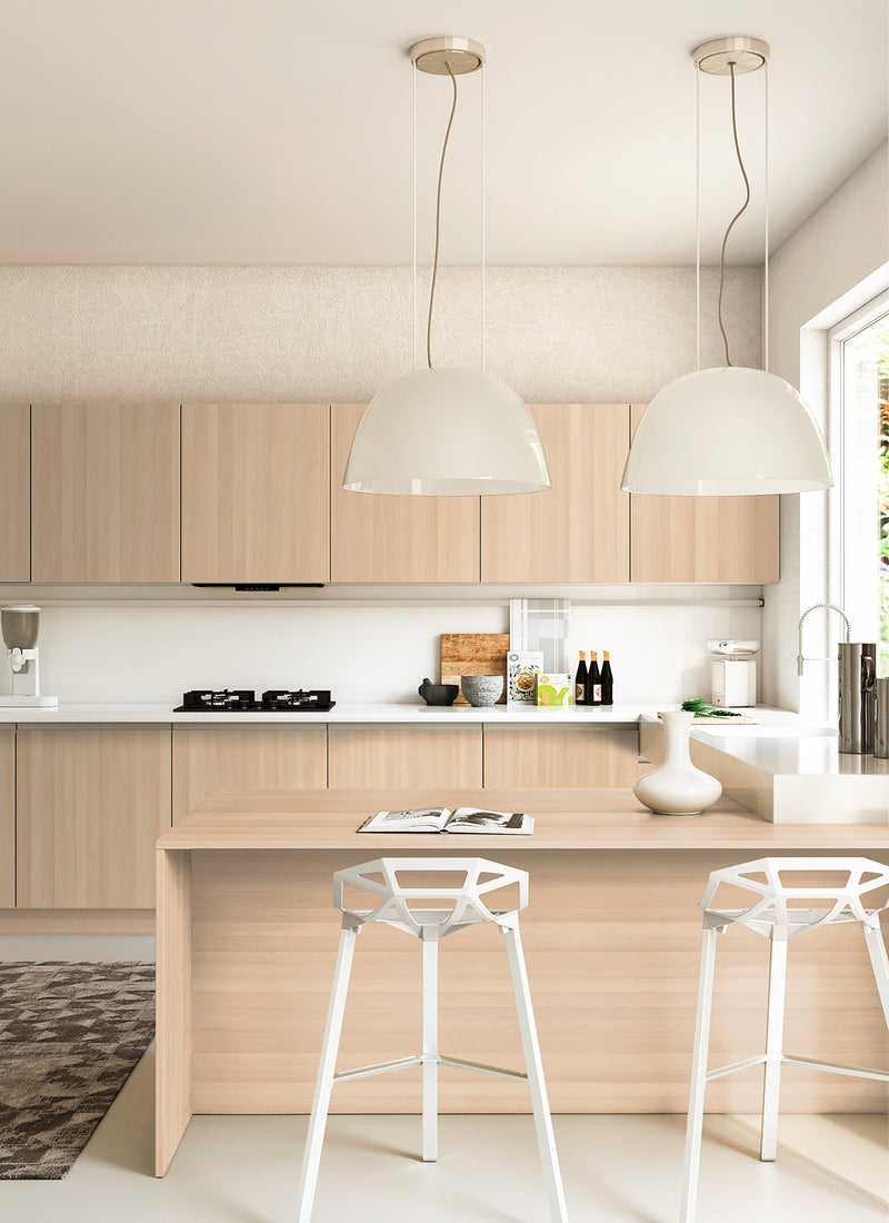 Melbourne plywood supplier Plyco's 3mm European Beech Veneered MDF in a kitchen renovation without a white background