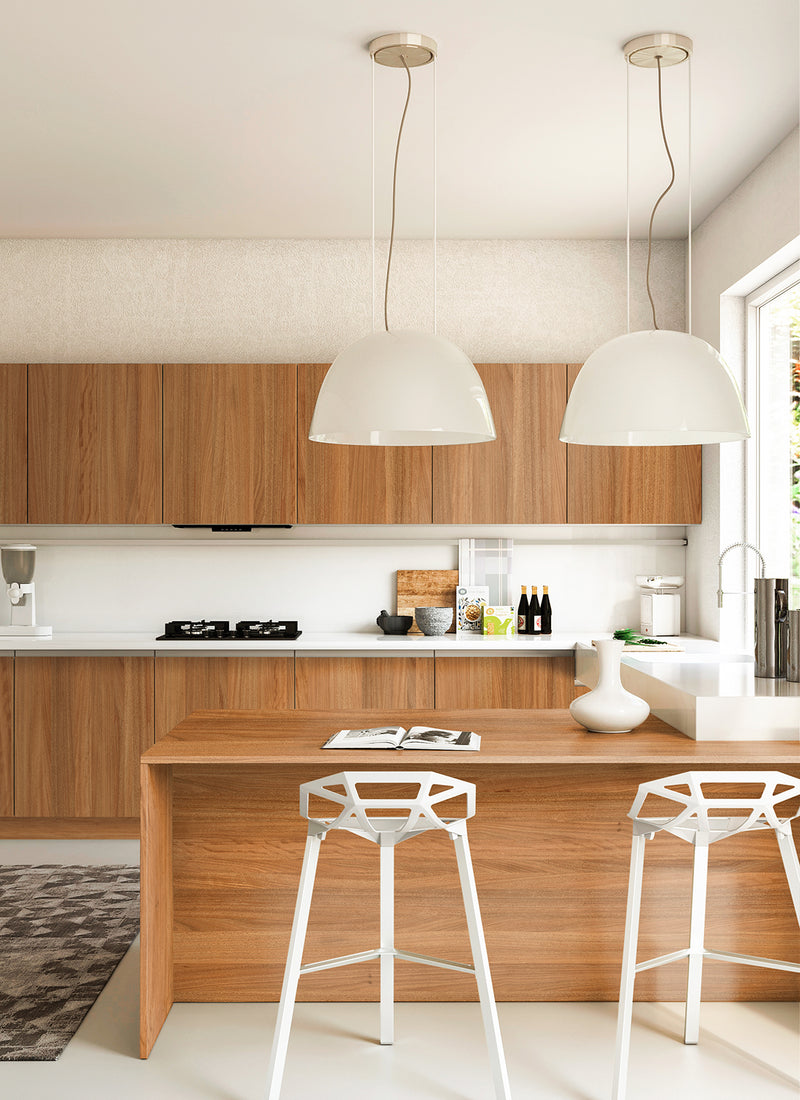 Melbourne plywood supplier Plyco's 3mm Sapele Veneered MDF in a kitchen renovation without a white background