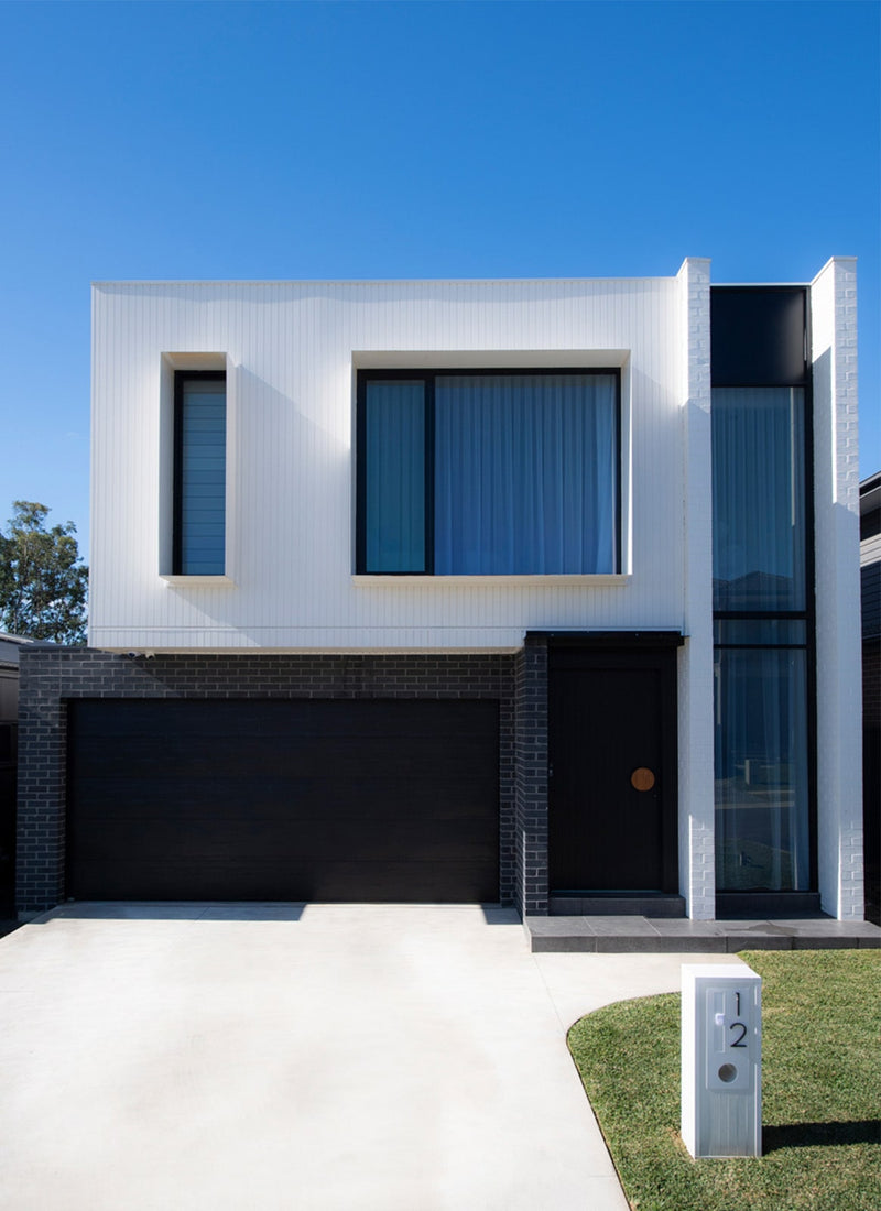 Australian townhouse constructed with local plywood supplier Plyco's Smooth 75 Weathergroove interior and exterior wall cladding without a white background available to buy online